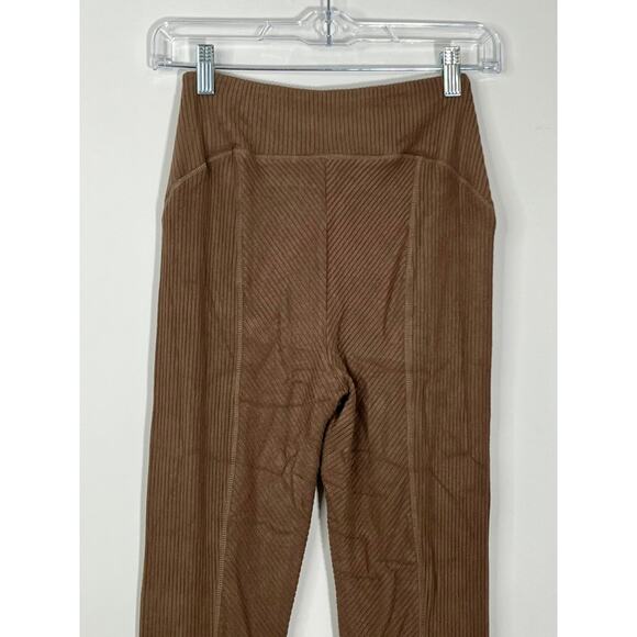 NWT Area Stars Brown Stretchy Soft Textured Bell Bottoms Leggings Pants Size XS - Picture 5 of 9